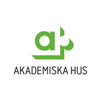 Logga för Akademiska hus - grön och svart text