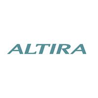Logga för Altira - text i turkost