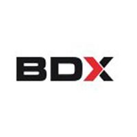 Logga för BDX - text i svartt och rött