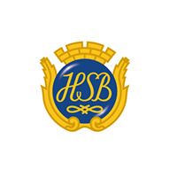 Logga för HSB - i gult och blått